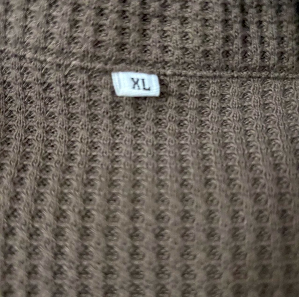 Brown Ribbed Button Up long sleeve - Picture 3 of 3